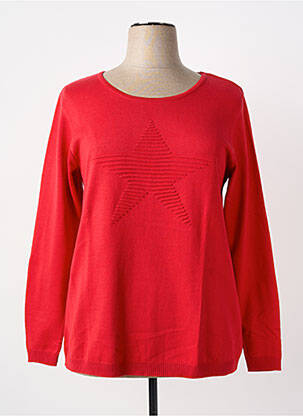 Pull col rond manches longues rouge APRICO femme