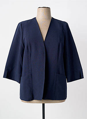 Veste casual coupe droite bleu FRANCE RIVOIRE femme