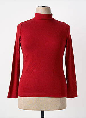 Sous-pull coupe cintrée manches longues rouge GRIFFON femme
