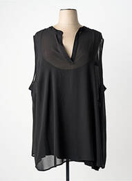 Top coupe fluide sans manche noir CHALOU femme