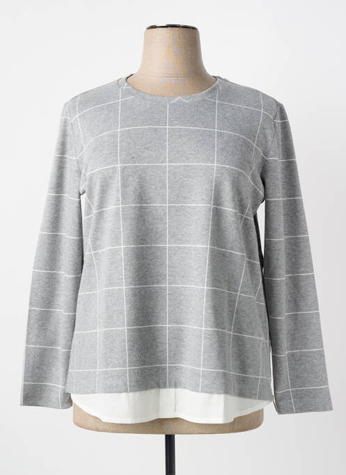 Sweat-shirt manches longues manches longues gris SEE YOU femme