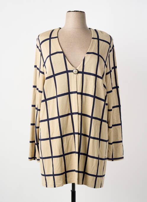 Gilet manches longues fermeture boutonnée sur le devant beige MONA LISA femme