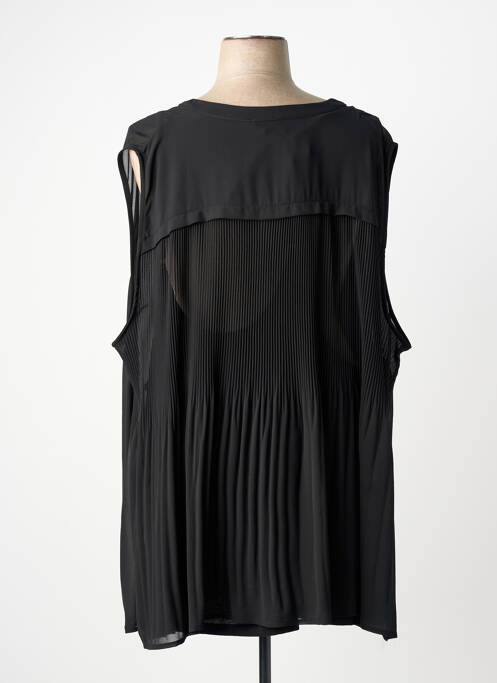 Top coupe fluide sans manche noir CHALOU femme