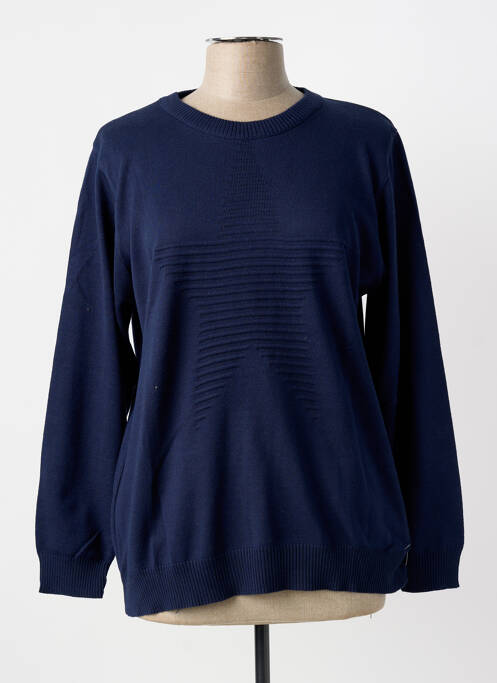 Pull col rond manches longues bleu KJBRAND femme