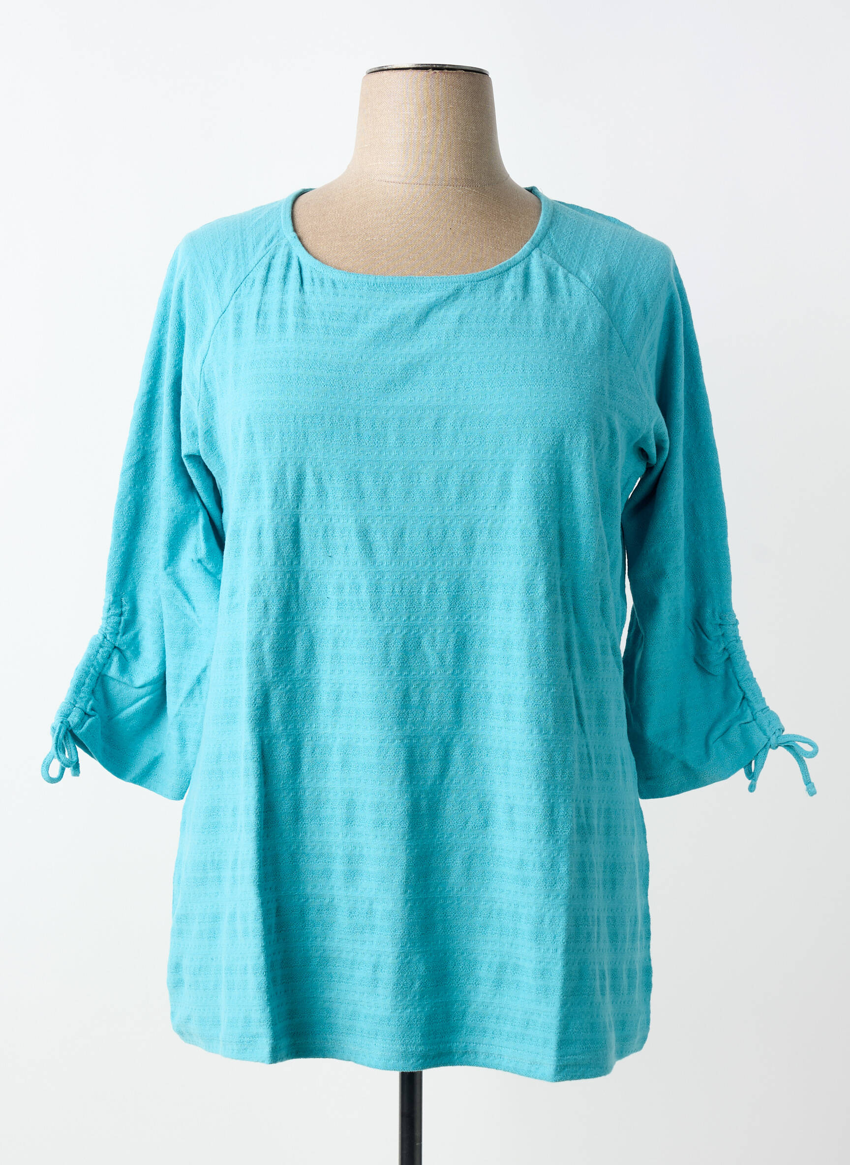 T-shirt manches 3/4 manches 3/4 bleu SHEEGO femme