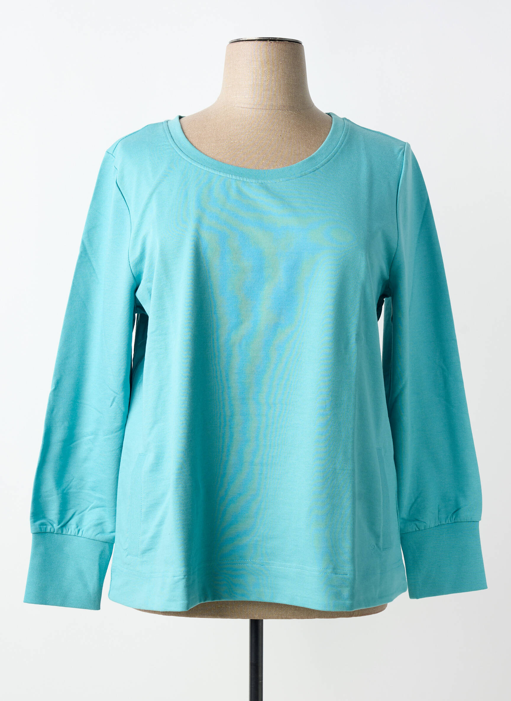 Sweat-shirt manches longues manches longues bleu SHEEGO femme