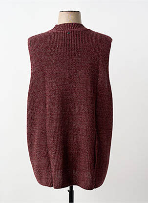 Pull tissage chiné sans manche violet SHEEGO femme