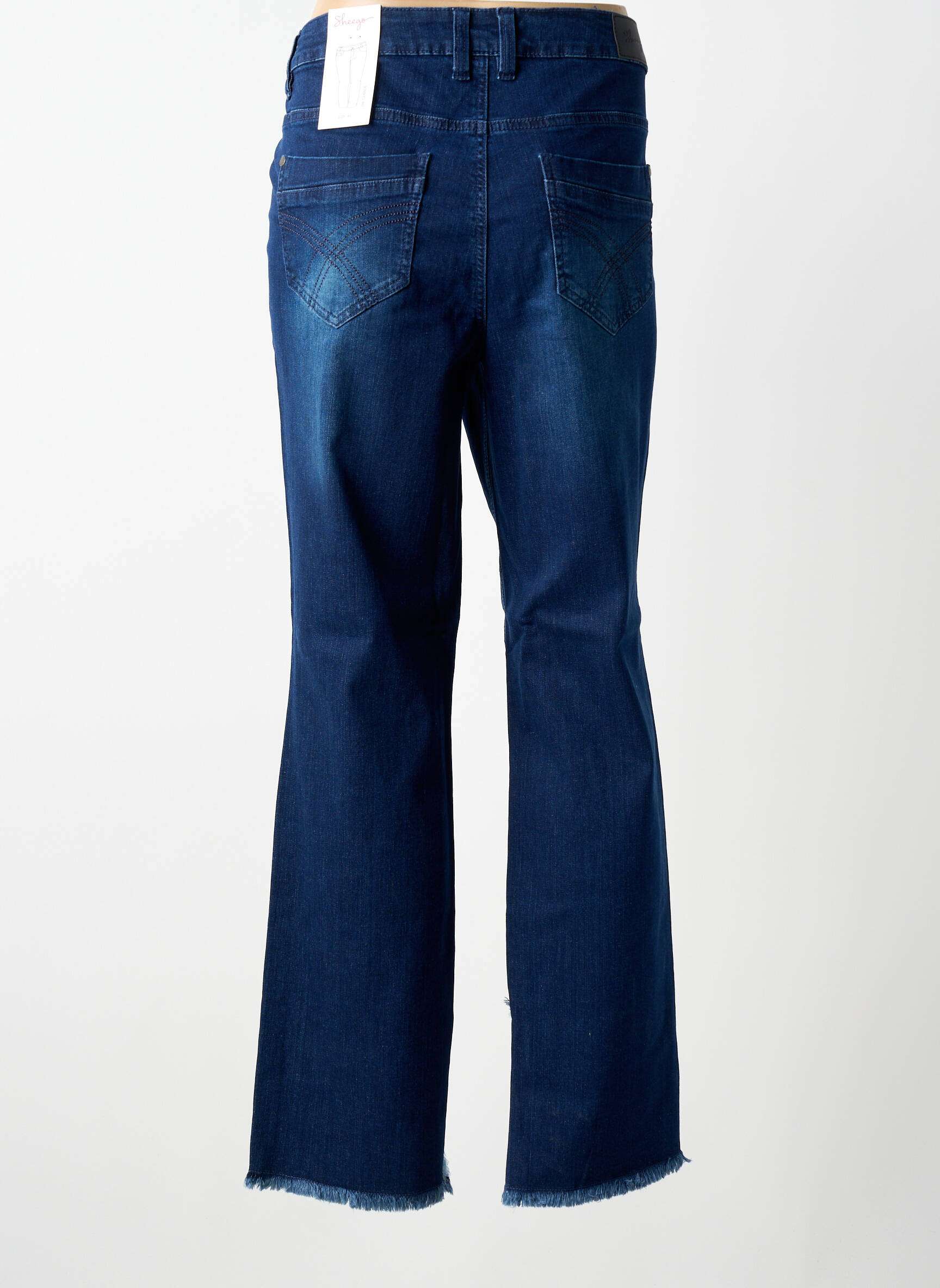 Jeans coupe droite stretch taille normale bleu SHEEGO femme