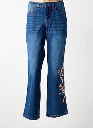 Jeans coupe droite stretch taille normale bleu SHEEGO femme