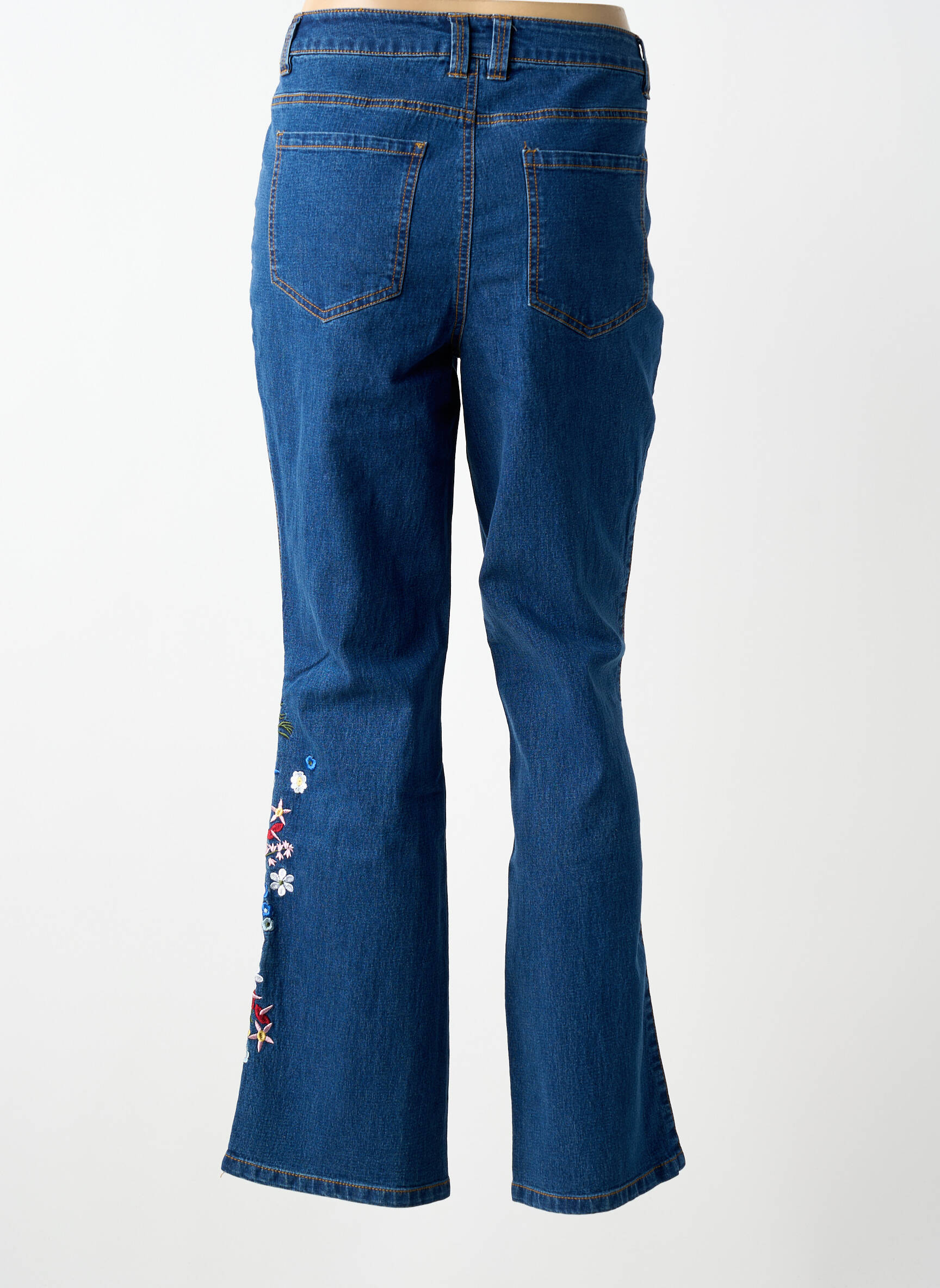 Jeans coupe droite stretch taille normale bleu SHEEGO femme