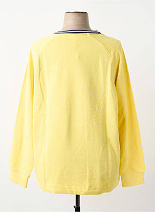 Sweat-shirt sérigraphie floquée manches longues jaune SHEEGO femme