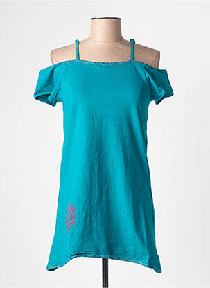 Top stretch manches courtes bleu BAMBOO'S femme