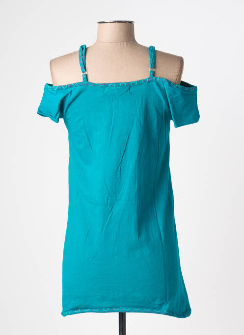 Top stretch manches courtes bleu BAMBOO'S femme