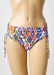 Bas de maillot de bain effet matière satinée culotte bleu ANTIGEL femme