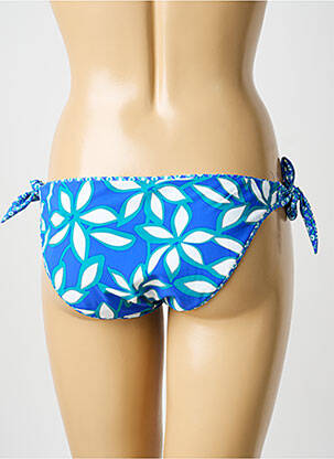Bas de maillot de bain imprimé fantaisie culotte bleu ROSA FAIA femme