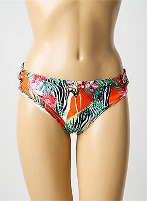 Bas de maillot de bain imprimé fantaisie culotte vert LISE CHARMEL femme