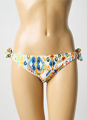 Bas de maillot de bain imprimé fantaisie culotte beige BLUELOBSTER femme