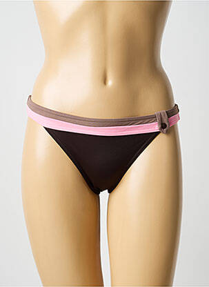 Bas de maillot de bain imprimé fantaisie culotte marron FREYA femme