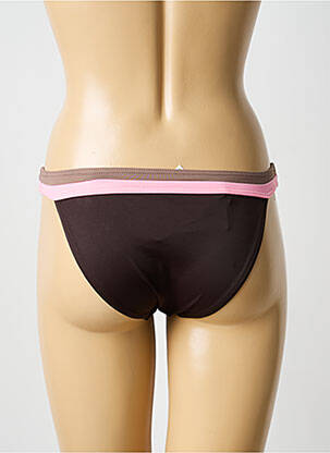 Bas de maillot de bain imprimé fantaisie culotte marron FREYA femme