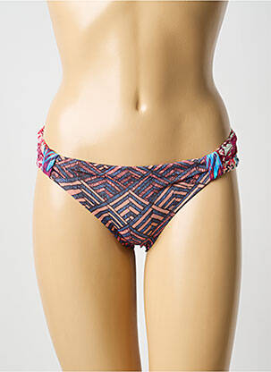 Bas de maillot de bain tissage satiné culotte bleu MAAJI femme