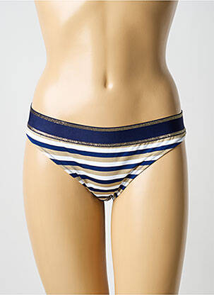 Bas de maillot de bain imprimé fantaisie culotte bleu ANTIGEL femme