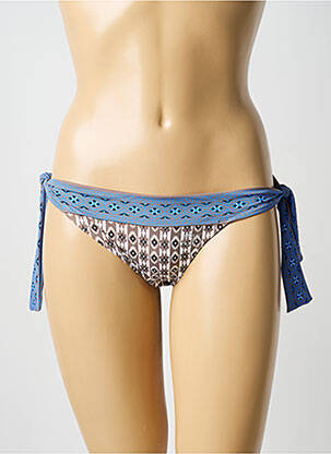 Bas de maillot de bain imprimé fantaisie culotte bleu MORGAN femme