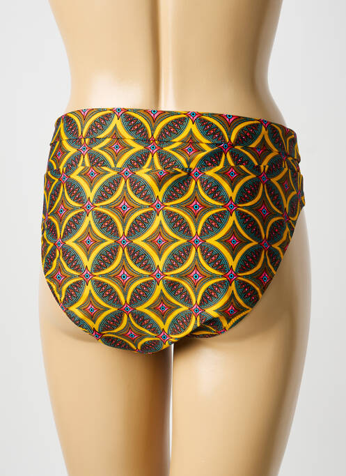 Bas de maillot de bain imprimé fantaisie culotte jaune ANTIGEL femme