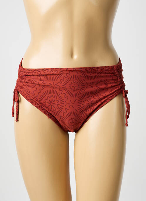 Bas de maillot de bain imprimé fantaisie culotte marron ANTIGEL femme