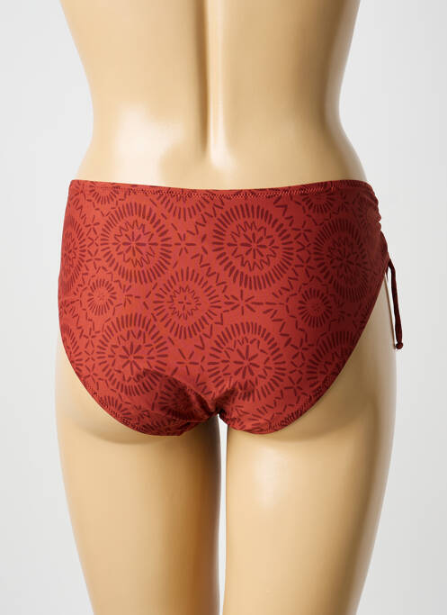 Bas de maillot de bain imprimé fantaisie culotte marron ANTIGEL femme