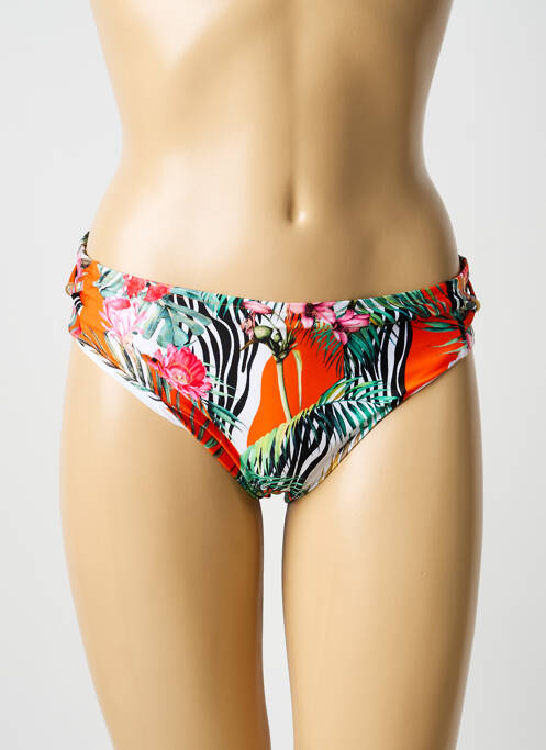 Bas de maillot de bain imprimé fantaisie culotte vert LISE CHARMEL femme