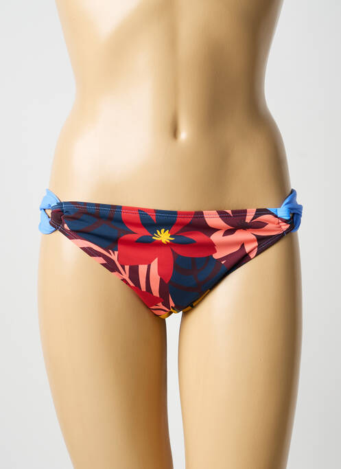 Bas de maillot de bain imprimé fantaisie culotte bleu LINGADORE femme