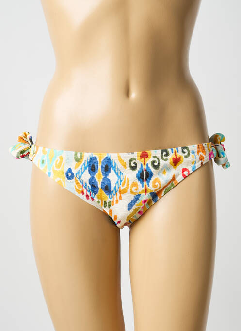 Bas de maillot de bain imprimé fantaisie culotte beige BLUELOBSTER femme