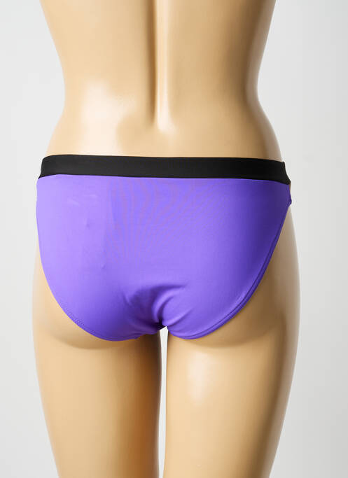 Bas de maillot de bain imprimé fantaisie culotte violet HUIT femme
