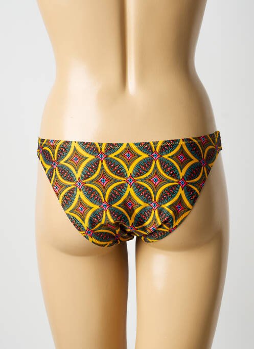 Bas de maillot de bain imprimé fantaisie jaune ANTIGEL femme