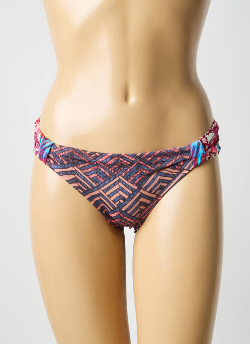 Bas de maillot de bain tissage satiné culotte bleu MAAJI femme