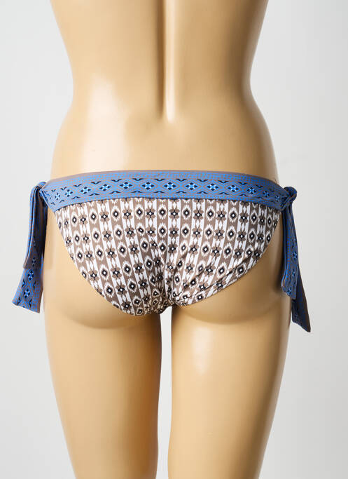 Bas de maillot de bain imprimé fantaisie culotte bleu MORGAN femme