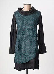 Robe courte manches longues manches longues noir BAMBOO'S femme