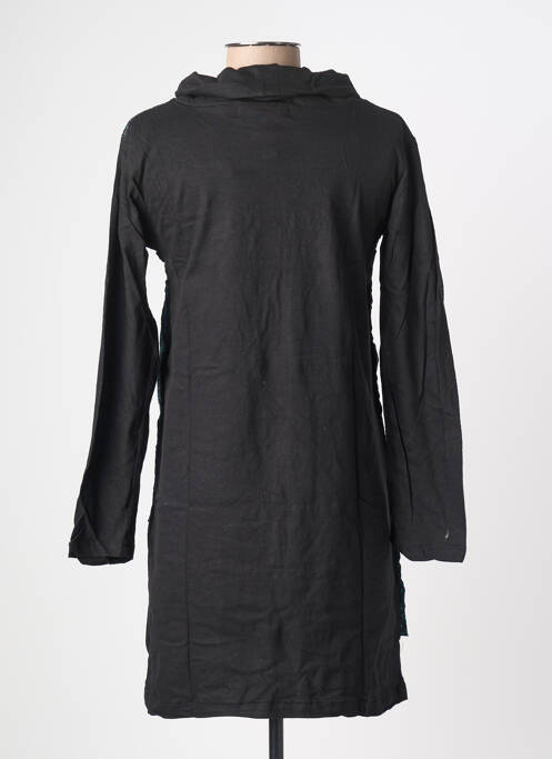 Robe courte manches longues manches longues noir BAMBOO'S femme