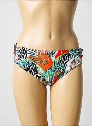 Bas de maillot de bain imprimé fantaisie culotte vert LISE CHARMEL femme