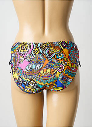 Bas de maillot de bain imprimé fantaisie culotte noir ANTIGEL femme