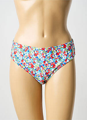 Bas de maillot de bain imprimé fantaisie culotte bleu FREYA femme