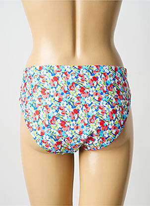 Bas de maillot de bain imprimé fantaisie culotte bleu FREYA femme