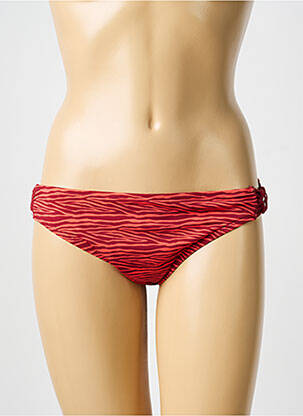 Bas de maillot de bain effet matière satinée culotte rouge LINGADORE femme