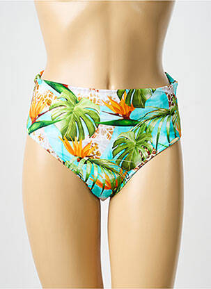 Bas de maillot de bain imprimé fantaisie culotte bleu GRAIN DE SABLE femme