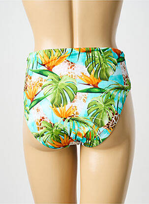 Bas de maillot de bain imprimé fantaisie culotte bleu GRAIN DE SABLE femme