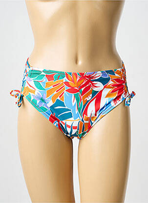 Bas de maillot de bain imprimé fantaisie culotte bleu ANTIGEL femme