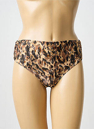 Bas de maillot de bain imprimé fantaisie culotte beige BLUELOBSTER femme