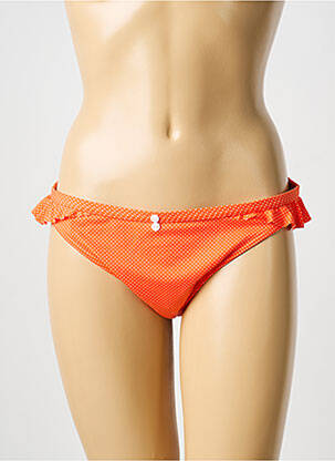 Bas de maillot de bain imprimé fantaisie culotte orange FREYA femme
