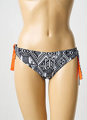 Bas de maillot de bain imprimé fantaisie culotte noir BIKINI BAR femme