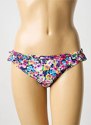 Bas de maillot de bain imprimé fantaisie culotte bleu FREYA femme